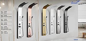 Душевая панель CeruttiSpa Celia RG 10406 розовое золото купить в интернет-магазине сантехники Sanbest