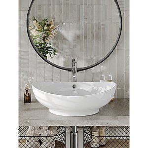 Раковина накладная Orange 59 B08-585w белая купить в интернет-магазине Sanbest