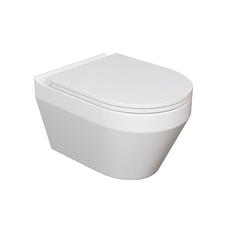 Унитаз Caprigo Modern Polo P-1403 безободковый, с крышкой микролифт, белый купить в интернет-магазине Sanbest