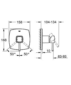 Смеситель для душа Grohe Grandera 24067000 хром купить в интернет-магазине сантехники Sanbest