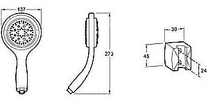 Душевая гарнитура Jacob Delafon FLIPSIDE E15891-CP купить в интернет-магазине сантехники Sanbest