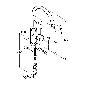 Смеситель для кухни Kludi Bingo star 428510578 купить в интернет-магазине сантехники Sanbest