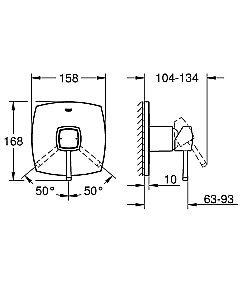 Смеситель для душа Grohe Grandera 24067000 хром купить в интернет-магазине сантехники Sanbest