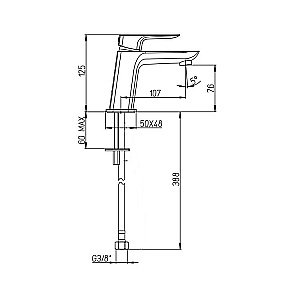 Смеситель для раковины PAINI Nove 09CR205 хром купить в интернет-магазине сантехники Sanbest