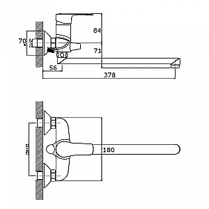 Смеситель для ванны Orange Sofi M43-211cr купить в интернет-магазине сантехники Sanbest
