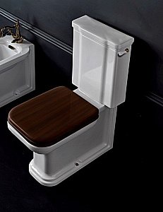 Унитаз напольный Kerasan Waldorf 4117 с бачком 4179 Белый/ручка бронза купить в интернет-магазине Sanbest