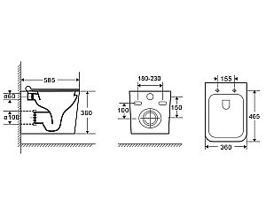 Унитаз подвесной Grossman GR-4414S безободковый, с крышкой микролифт купить в интернет-магазине Sanbest