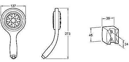 Душевая гарнитура Jacob Delafon FLIPSIDE E15891-CP купить в интернет-магазине сантехники Sanbest