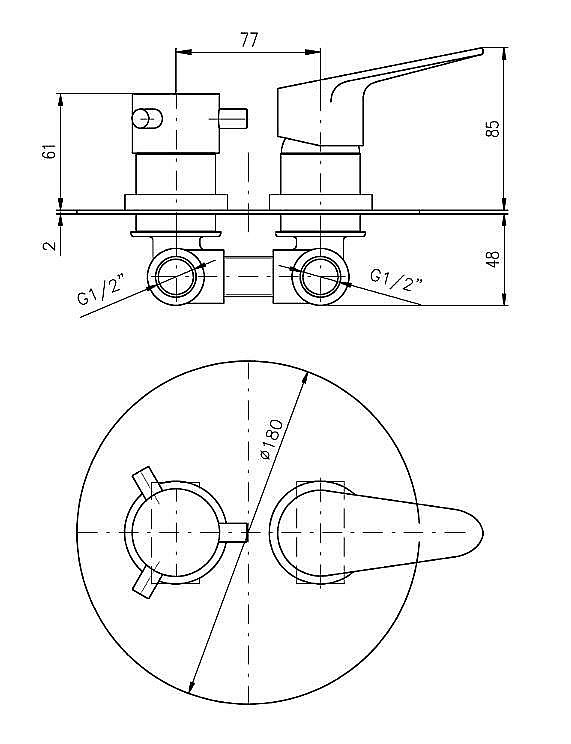 Смеситель для душа Rav-Slezak VICTORIA VI286K купить в интернет-магазине сантехники Sanbest