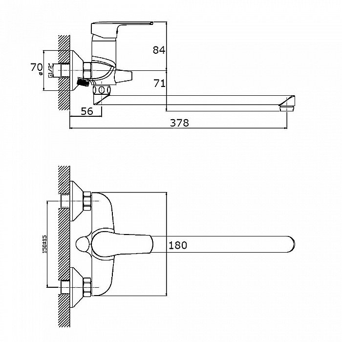 Смеситель для ванны Orange Sofi M43-211cr купить в интернет-магазине сантехники Sanbest