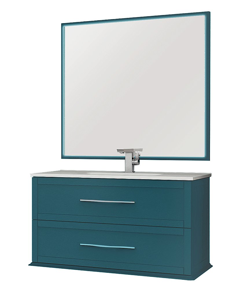 Тумба с раковиной Cezares TIFFANY 75 Blu Petrolio для ванной в интернет-магазине Sanbest