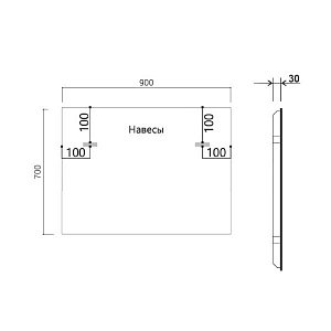 Зеркало LED Vincea VLM-3VN900 90×70 в ванную от интернет-магазине сантехники Sanbest