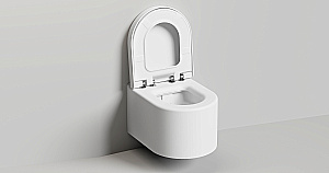 Унитаз подвесной  Salini Gemelli 240121KSM безободковый, с крышкой микролифт, белый матовый купить в интернет-магазине Sanbest