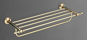 Полка с полотенцедержателем Art&Max Bohemia AM-4222-Br бронза купить в интернет-магазине сантехники Sanbest