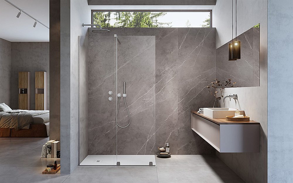 Душевое ограждение Radaway Furo Brushed Nickel Walk-in 150 10106788-91-01 стекло прозрачное/профиль брашированный никель купить в интернет-магазине Sanbest