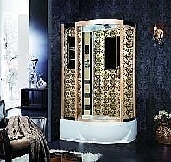 Душевая кабина Niagara Luxe 7712G 80х120 золото левая купить в интернет-магазине сантехники Sanbest