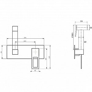 Гигиенический душ Boheme Q 147-BUW черный/синий купить в интернет-магазине сантехники Sanbest