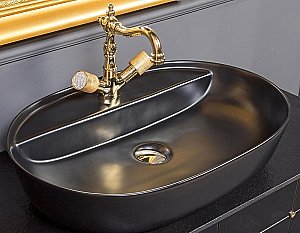 Раковина Boheme Vallessi 61 871 черная купить в интернет-магазине Sanbest