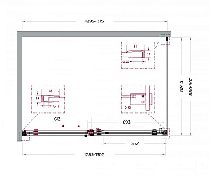 Душевой уголок BelBagno SOFT_CLOSE-2-AH-1 130х90 стекло прозрачное/профиль оружейная сталь купить в интернет-магазине Sanbest