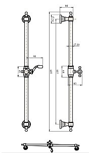 Душевая штанга Boheme Brillante 418 купить в интернет-магазине сантехники Sanbest