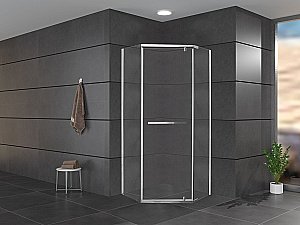 Душевой уголок CeruttiSpa Chika 90x90 CHIKA ZP91T стекло прозрачное/профиль хром купить в интернет-магазине Sanbest