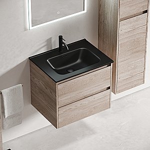 Тумба с раковиной Sancos Libra 60 LB60EG дуб галифакс натуральный для ванной в интернет-магазине Sanbest