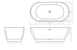 Ванна акриловая CeruttiSpa d'ISEO 9902 150x75 белая купить в интернет-магазине Sanbest