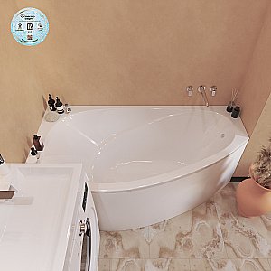 Ванна из искусственного камня Marmo Bagno Турин 170х95 MB-T170-95 белая купить в интернет-магазине Sanbest