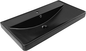 Тумба с раковиной Aquanet Вега 90 344124+329250 белая глянцевая для ванной в интернет-магазине Sanbest