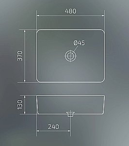 Раковина накладная Gid Geometrico 48 Mnc600 54459 бежевый мрамор купить в интернет-магазине Sanbest
