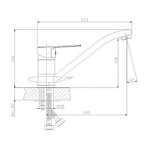 Смеситель для кухни Rossinka S S35-21 купить в интернет-магазине сантехники Sanbest