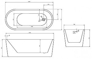 Ванна Abber 160х70 AB9272-1.6 белая купить в интернет-магазине Sanbest