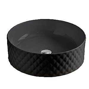 Раковина накладная Artceram ROMBO 44 OSL009 17 00 черная матовая купить в интернет-магазине Sanbest