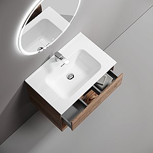 Тумба с раковиной Sancos Marmi 1.0 70 MR1.070ECH дуб чарльстон для ванной в интернет-магазине Sanbest