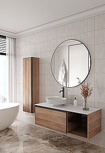 Пенал Armadi Art QUATRO WILLOW профиль ANTHRACITE для ванной в интернет-магазине сантехники Sanbest