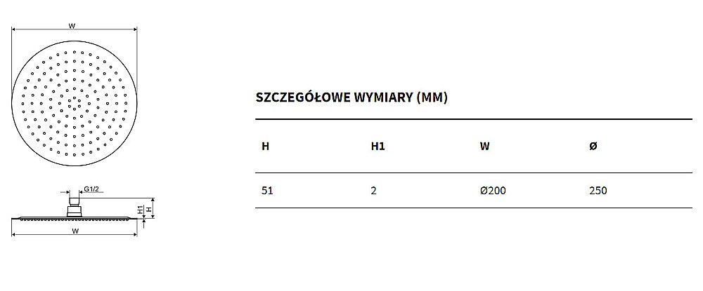 Верхний душ EXCELLENT Regular AREX.3025BL черный матовый купить в интернет-магазине сантехники Sanbest