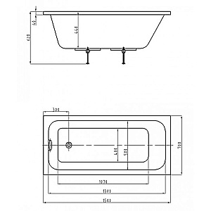 Ванна Azario Bella 150х70 AV.0020150 белая купить в интернет-магазине Sanbest