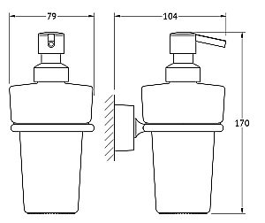 Дозатор жидкого мыла FBS Nostalgy NOS 009 купить в интернет-магазине сантехники Sanbest