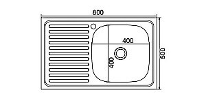 Мойка кухонная MIXLINE ML 528173 хром купить в интернет-магазине сантехники Sanbest