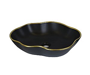 Раковина накладная Bronze de Luxe 50 1395 черная матовая купить в интернет-магазине Sanbest