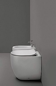 Унитаз приставной Kerasan Flo 311601 Белый купить в интернет-магазине Sanbest