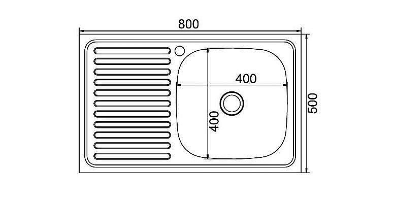 Мойка кухонная MIXLINE ML 528173 хром купить в интернет-магазине сантехники Sanbest