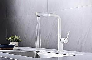 Смеситель для кухни Paulmark Neo Ne214419-WH белый матовый купить в интернет-магазине сантехники Sanbest