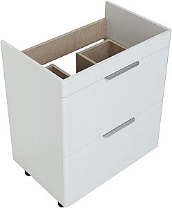 Тумба с раковиной Aquanet Ирис new 70 напольная белый глянец для ванной в интернет-магазине Sanbest