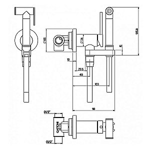 Гигиенический душ Gattoni RT010C0 купить в интернет-магазине сантехники Sanbest
