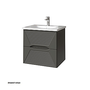 Тумба с раковиной Caprigo Modo-Terza 60 с интегрированной ручкой, цвет на выбор для ванной в интернет-магазине Sanbest