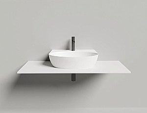 Раковина Salini ALDA WALL 02 140322M 58 из искусственного камня S-Stone, белая матовая купить в интернет-магазине Sanbest