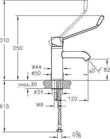 Смеситель для раковины Vitra AquaMed A42312WSA купить в интернет-магазине сантехники Sanbest