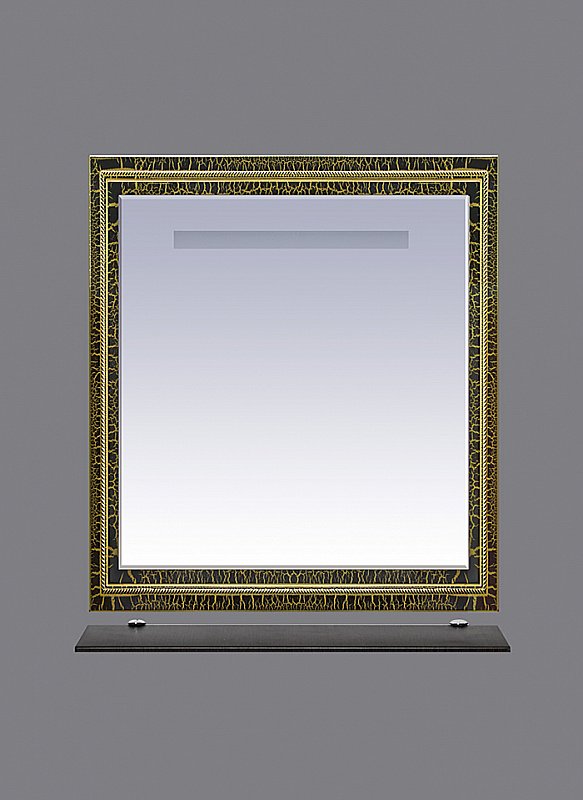 Зеркало Misty Fresko 75x94 краколет черный патина в ванную от интернет-магазине сантехники Sanbest