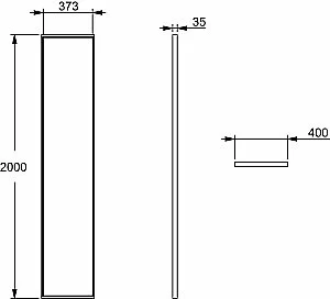 Душевое ограждение Jacob Delafon Nouvelle Vague 80 боковая стенка 40 тонированое/черный купить в интернет-магазине Sanbest